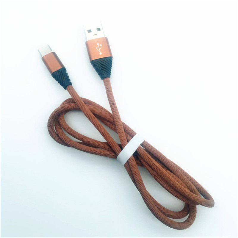 KPS-1004CB TYP C Zakázková bavlněná tkaní 1 m USB 2.2 vysokorychlostní nabíjení typu c USB kabel