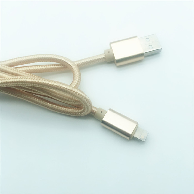 KPS-1005CB 8PIN Hot prodejní 1M nylonový pletený 2,4A rychle nabíjecí datový kabel USB