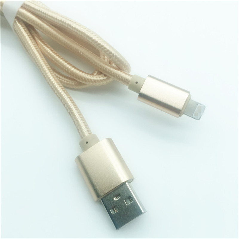 KPS-1005CB 8PIN 2M Vysoce kvalitní nylonový pletený 2A rychlý usb datový kabel pro Iphone