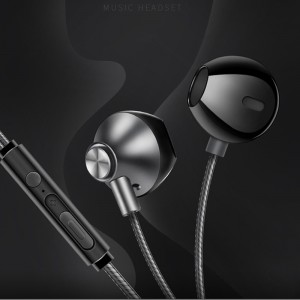 Pohodlné nošení dynamických stereofonních HiFi kabelových sluchátek