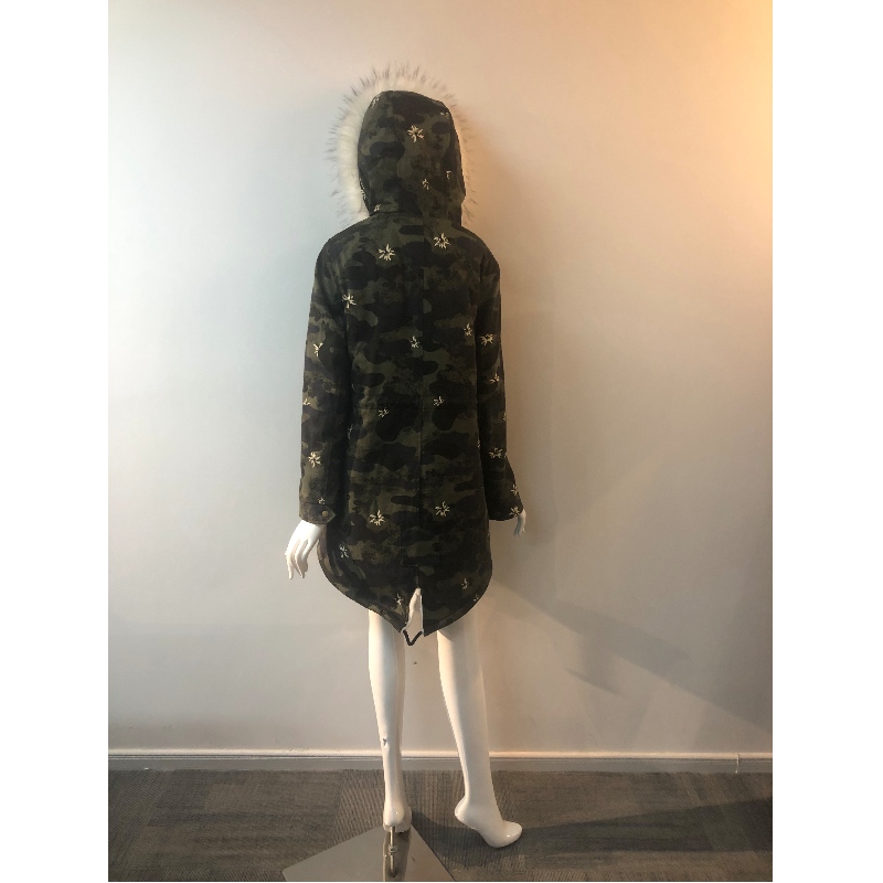 LADIES 'CAMO HOODED COAT RLWPC0034