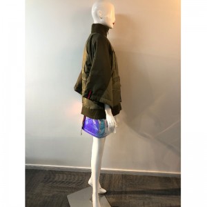 LADIES 'BAT SLEEVE COAT V KHAKI RLWPC0043