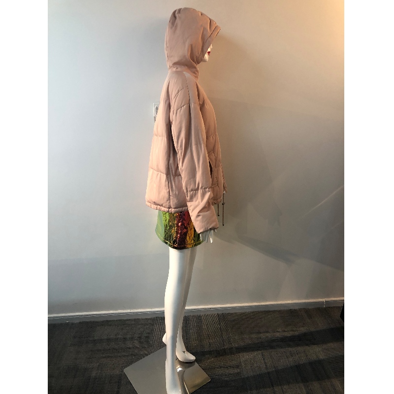 LADIES 'PINK CHAMPAGNE HOODED COAT RLWPC0051