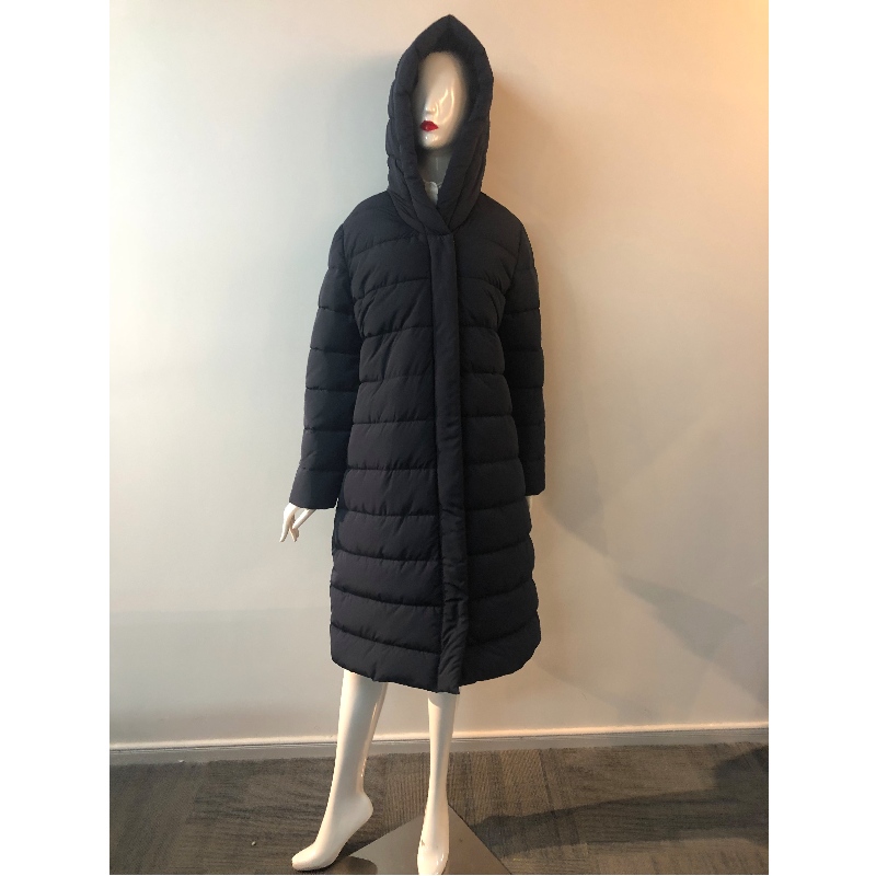 LADIES 'BLACK LONGLINE COAT RLWPC0056