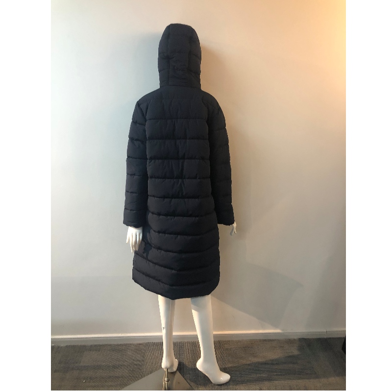 LADIES 'BLACK LONGLINE COAT RLWPC0056