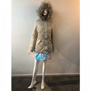 LADIES 'CHAMPAGNE HOODED COAT RLWPC0059