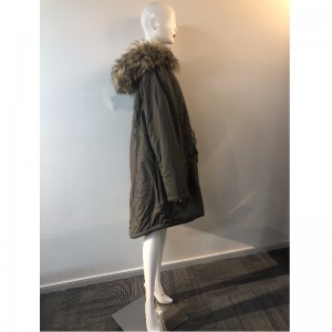 LADIES 'DARK-GREY PADDED COAT RLWPC0071