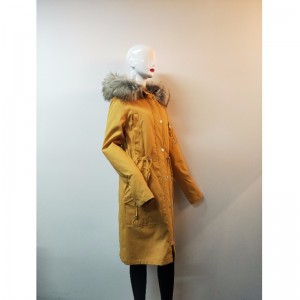 LADIES 'YELLOW LONGLINE COAT RLWPC0091