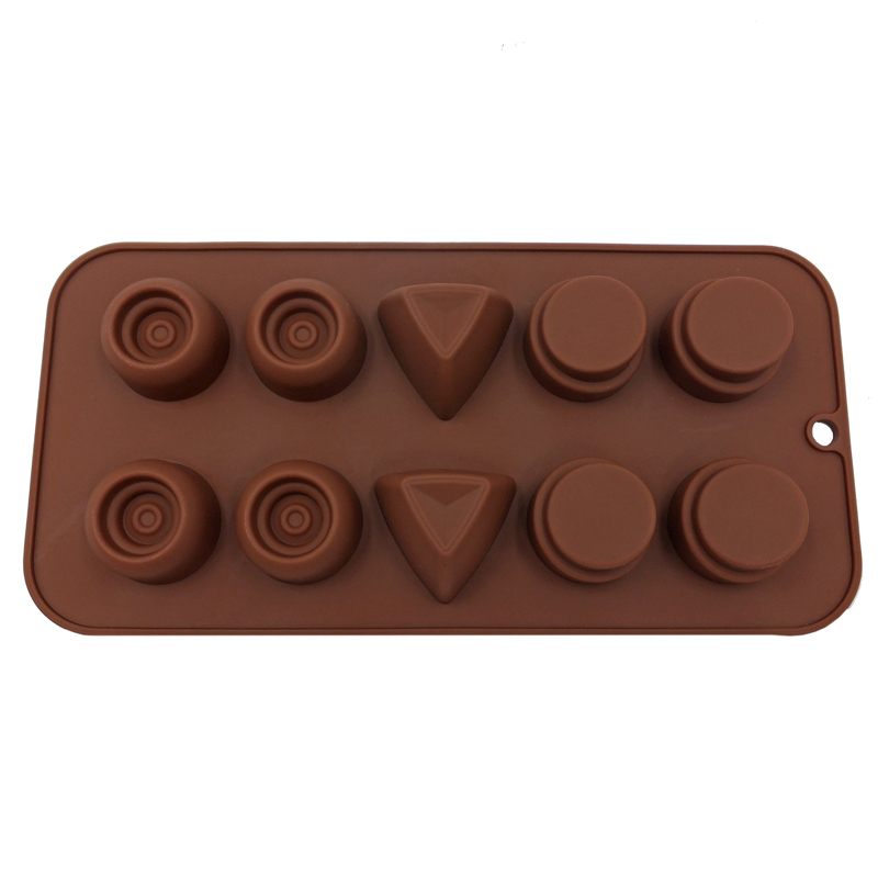 Formy na čipové silikonové čokolády s 10 dutinami