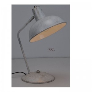 Stolní lampa s kovovým nastavením odstínu a bílé kartáčované zlato