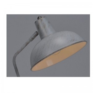 Stolní lampa s kovovým nastavením odstínu a bílé kartáčované zlato