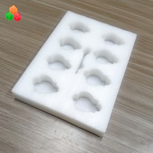 Vysoce kvalitní přizpůsobený výlisek s výliskem z vnitřní pěny, odolný proti nárazům, barevný epe pěnový nástavec pro obalový materiál na láhve vína