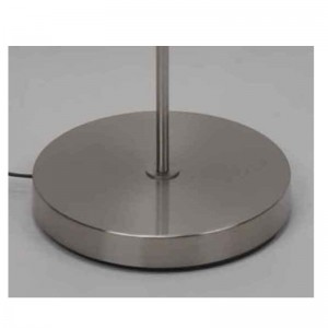 Moderní stojací lampa s látkovým odstínem, černý stín uvnitř zlata