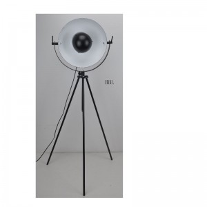 Stojací lampa LED stativ s funkcí nastavení nahoru a dolů, matně černý odstín uvnitř bílé