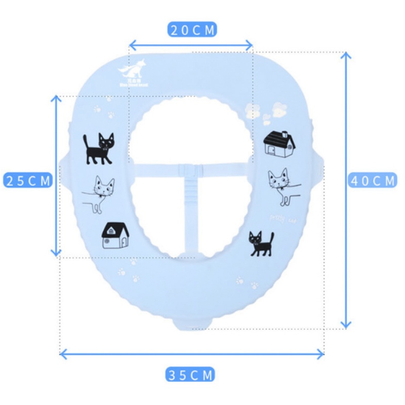 Nové silikonové antibakteriální toaletní sedadlo pro domácnost, vodotěsné, snadné čištění, přenosné toaletní sedací kroužek
