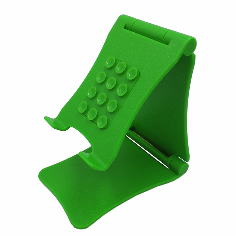 Zelený nastavitelný skládací silikonový držák na telefon