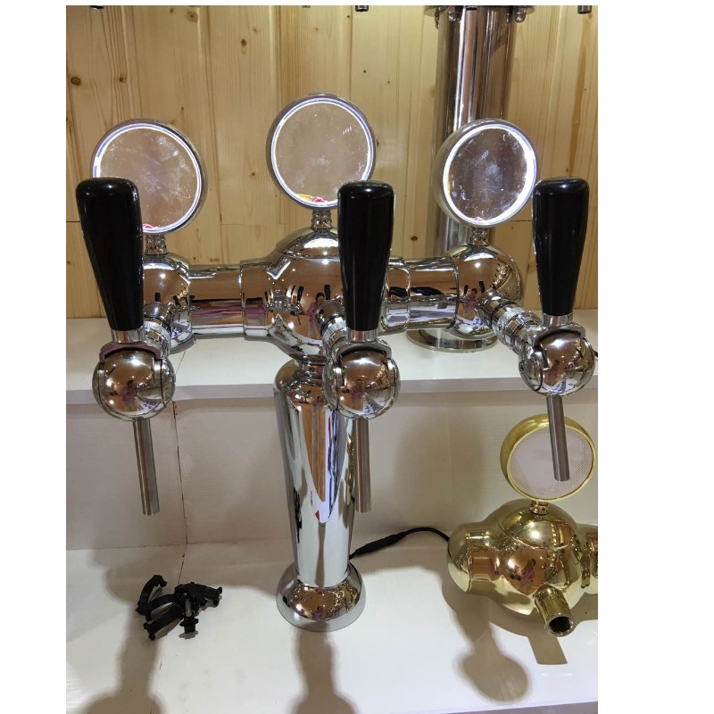 Kuličkový pivní kohoutek, pivní faucet s kompenzátorem, průtok nastavitelný pro homebrew nebo bar