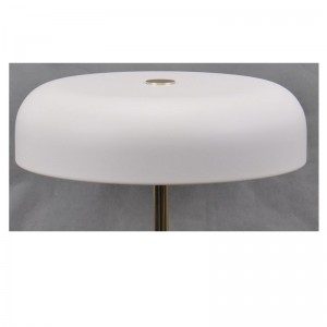 Stolní lampa LED s mramorovou základnou a kovovým stínem