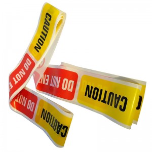 Kvalitní výrobní cena žlutá výstražná bariéra PE na zakázku potištěná bezpečnostní páska