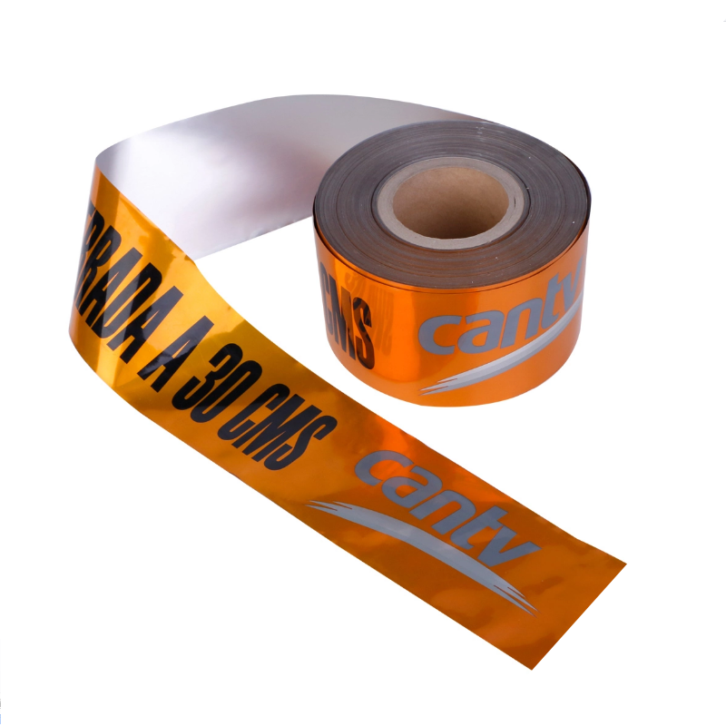 Výstražná páska pro detekci kabelů Hliníková fólie PE varování