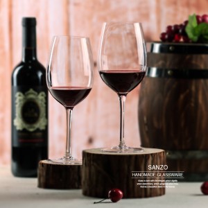 SANZO akrylové plovoucí sklenice na víno ručně malované bez stonků sklenic pohár matné dopis obtisky ručně foukané