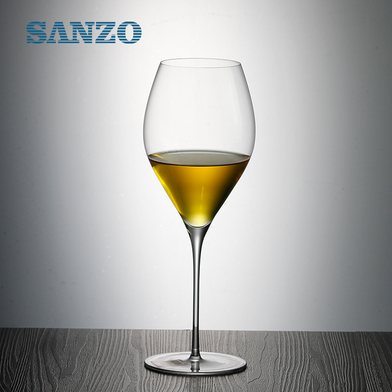 SANZO černé červené víno sklo ručně vyráběné olovo křišťálově modré barevné stonkové brýle tepelné brýle