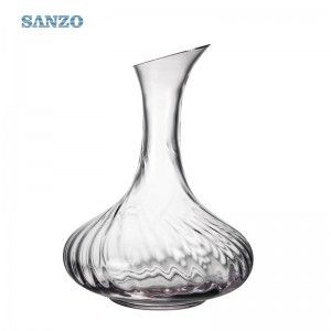 Ručně vyrobený foukaný bezolovnatý křišťálový sklon vysoce kvalitní víno karafa z Turecka