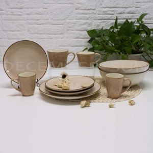Keramická jednoduchá jídelní sada
