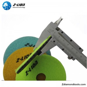 ZL-123CM 4 palcové betonové polštářky z leštěné pryskyřice s výplňovým kovem