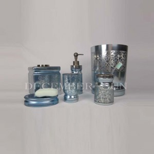 Kulaté laserem řezané skleněné koupelnové doplňky