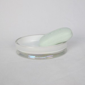 Světlé lesklé sklo koupelna sada