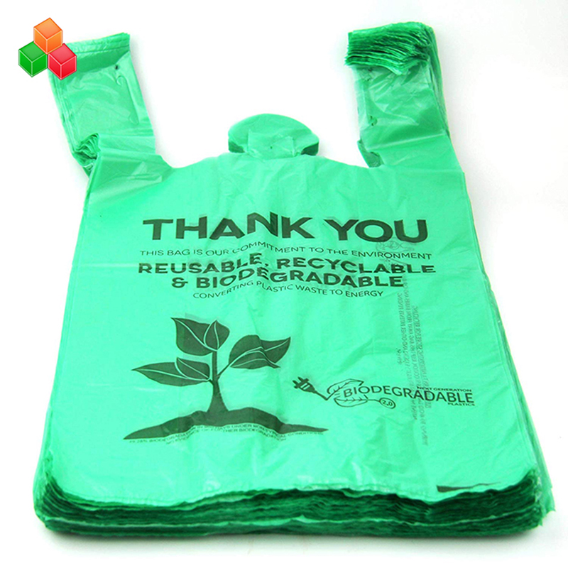 Netoxický 100% kompostovatelný biologicky rozložitelný plastový odpad pe + d2w odmítá nákupní tašku