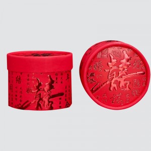 Vlastní svatební Happy Event Cylinder Box Candy Food Gift Box