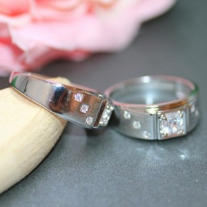 Muži prsteny krychlové zirkony muži prohlášení prsteny 925 mincovních stříbrných platinových slibných prstenů pro muže