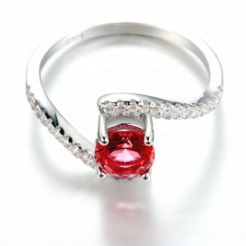 Zásnubní prsteny pro ženy ametyst krychlové zirkonové prsteny rubínové prsteny slibné prsteny