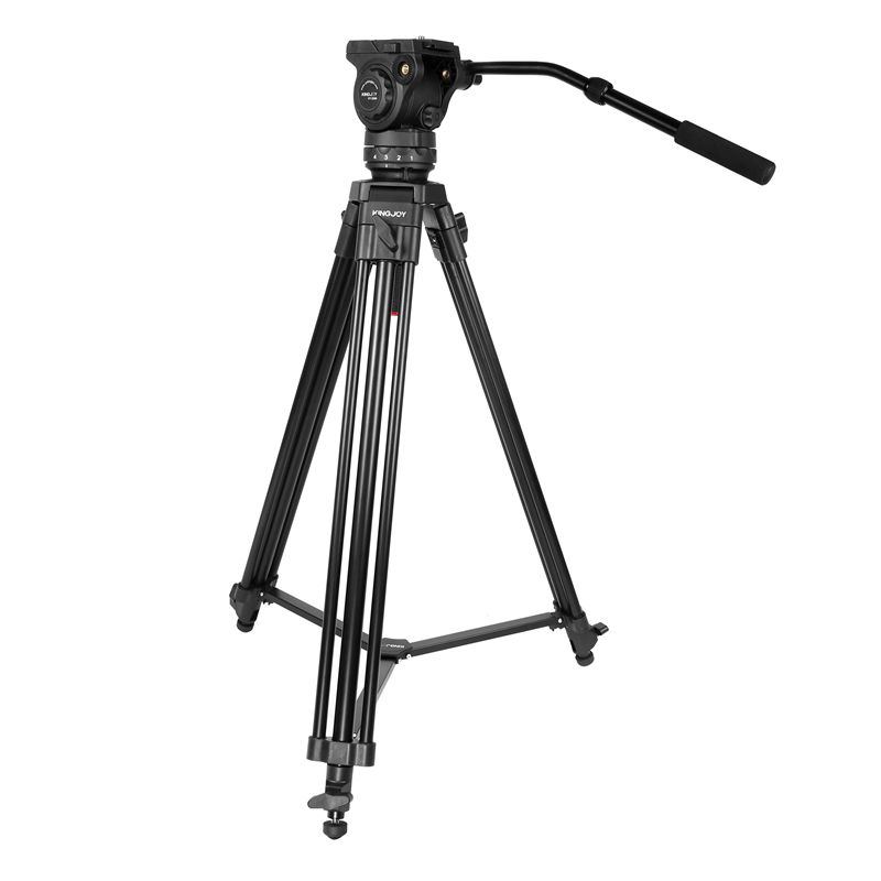 KINGJOY 3 sekční profesionální stativ pro videorekordéry VT-2100L s tlumicí hlavicí VT-3550 pro videokameru