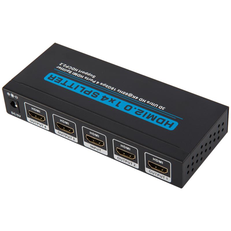 V2.0 HDMI 1x4 Splitter podporuje 3D Ultra HD 4Kx2K při 60 Hz HDCP2.2