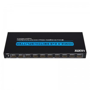 V2.0 HDMI 2x8 Switch \/ Splitter Podpora 3D Ultra HD 4Kx2K @ 60 Hz HDCP2.2
