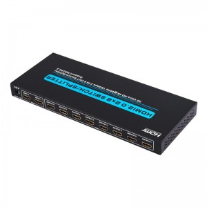 V2.0 HDMI 2x8 Switch \/ Splitter Podpora 3D Ultra HD 4Kx2K @ 60 Hz HDCP2.2