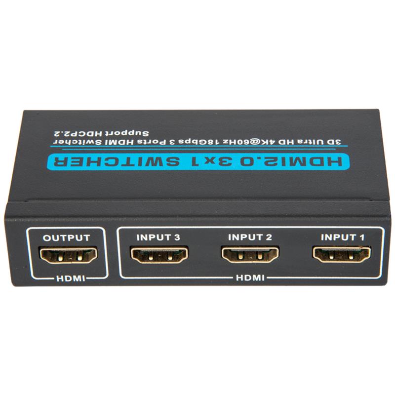 V2.0 HDMI 3x1 přepínač podporuje 3D Ultra HD 4Kx2K @ 60 Hz HDCP2.2