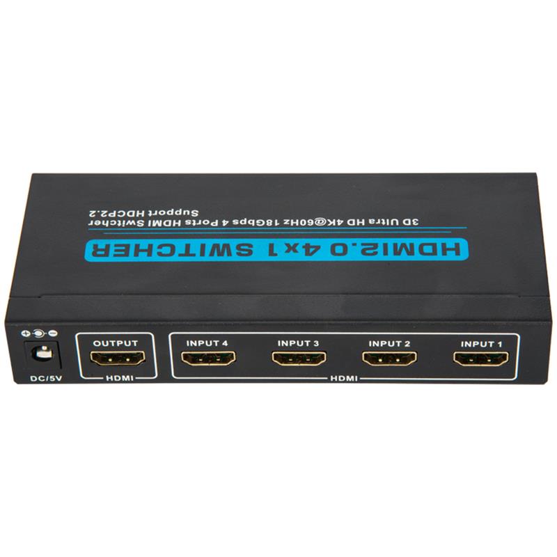 V2.0 HDMI 4x1 přepínač podporuje 3D Ultra HD 4Kx2K @ 60 Hz HDCP2.2