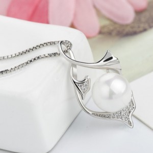 Náhrdelník s přívěskem mořská panna pro ženy 14 k zlato 925 mincovní stříbro