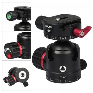 Kuličková hlava Kingjoy T20 s nízkým profilem s panoramatickou rychloupínací destičkou