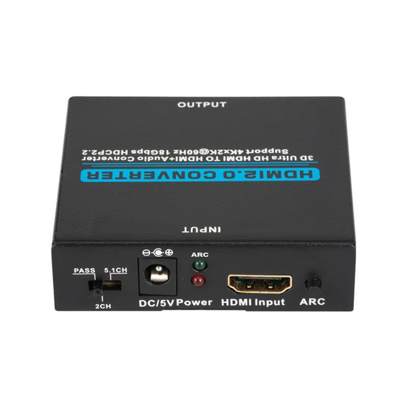 V2.0 HDMI Audio Extractor HDMI na HDMI + Audio Converter Podpora 3D Ultra HD 4Kx2K @ 60 Hz HDCP 2.2 18 Gbps
