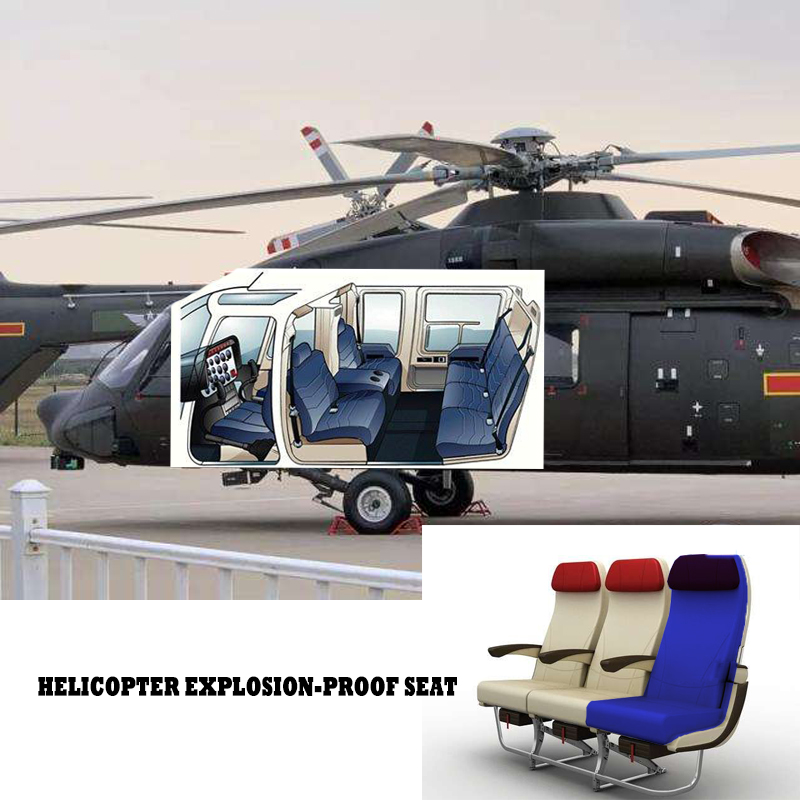 Naše pěnová podložka lze použít také na sedadle vrtulníku odolném proti výbuchu. (ACF)