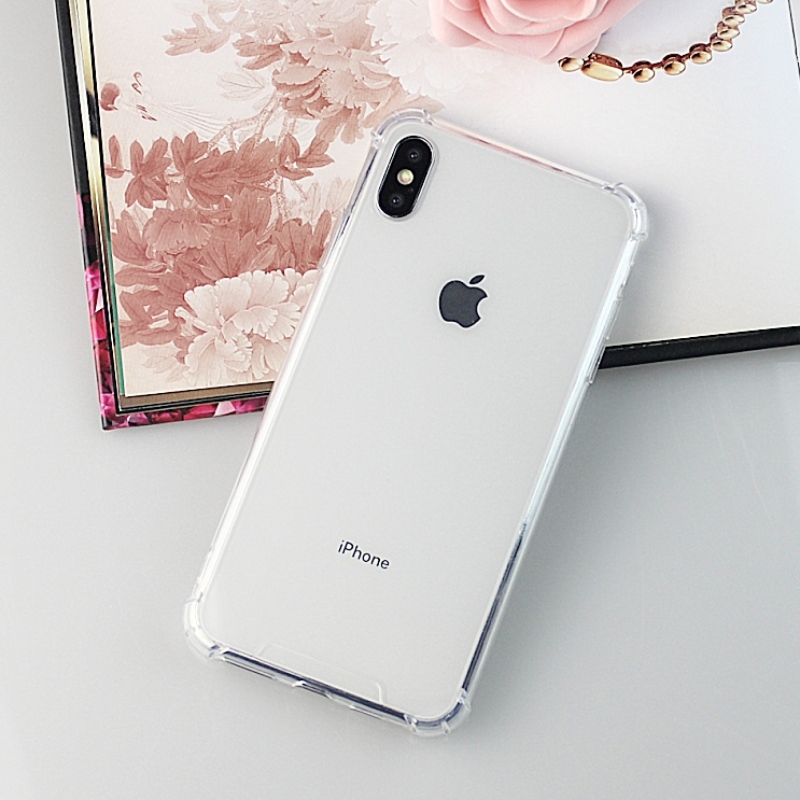 iPhone X / iPhone XS TPU + PC transparentní a proti nárazu pouzdro na mobilní telefon