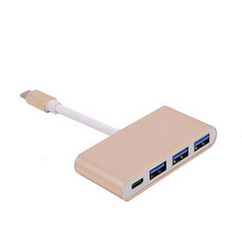 Adaptér USB 4 v 1 typu C na USB 3.0 x 3 + typ C