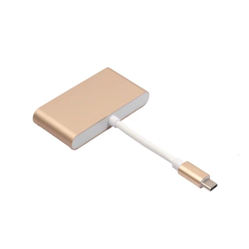 Adaptér USB 4 v 1 typu C na USB 3.0 x 3 + typ C