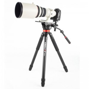 Hliníková hliníková stativová rukojeť pro digitální fotoaparát s fluidní hlavou pro fotografii K5007