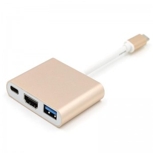 USB adaptér typu C na HDMI + USB 3.0 + adaptér typu C